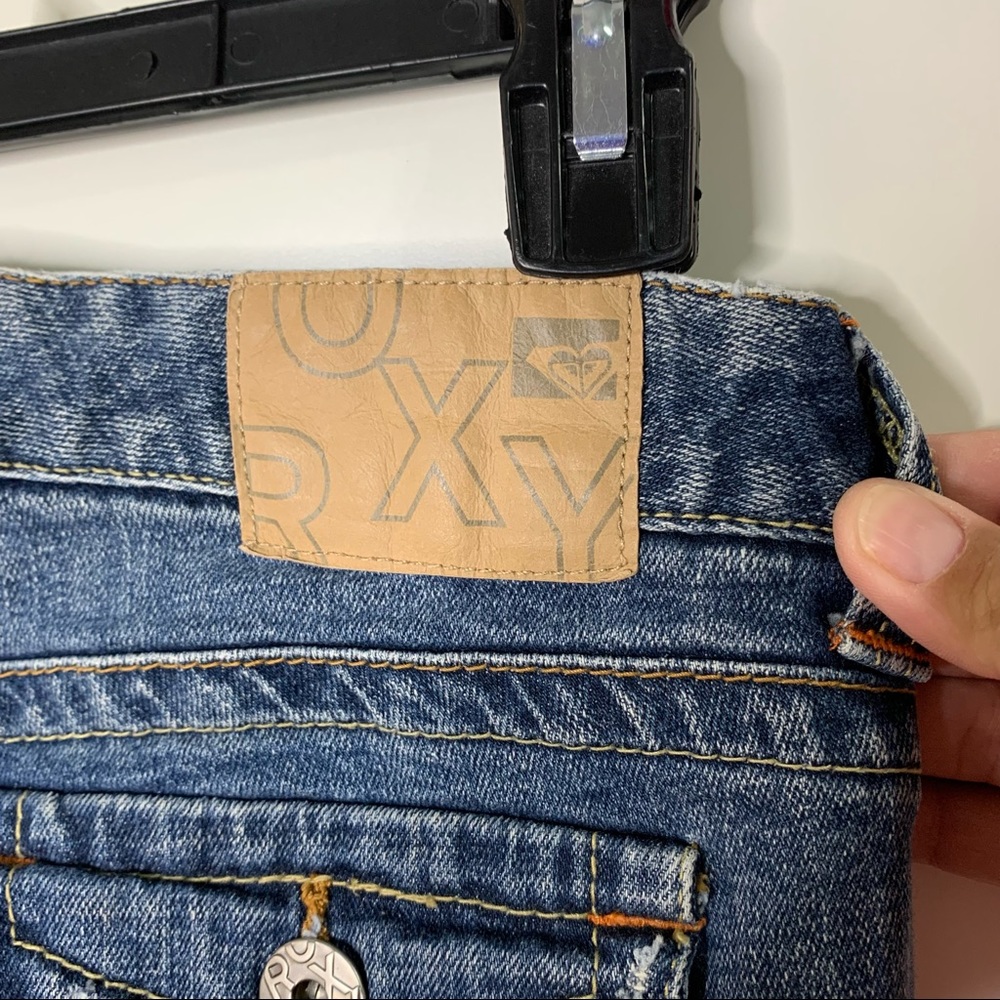 Roxy Cropped Denim Jean Pants - Picture 10 of 12